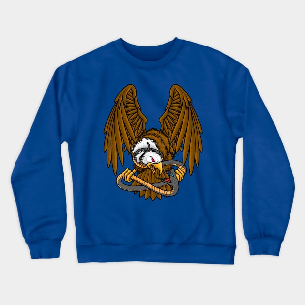 BALD EAGLE X INDIGO SNAKE Crewneck Sweatshirt by ejajanuar